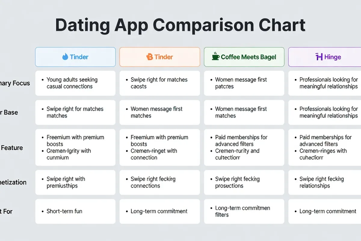 Comparaison Tinder Bumble Hinge sur smartphone au Québec