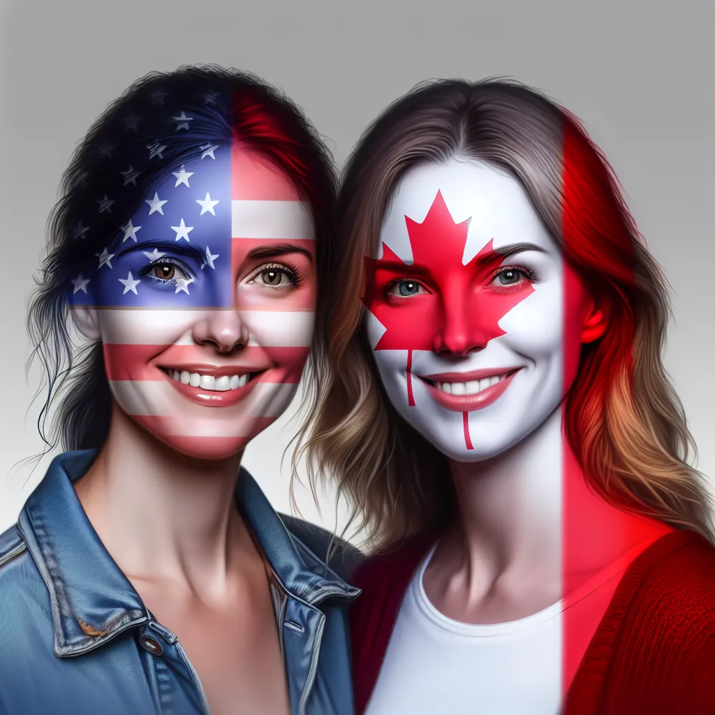 Comparaison entre femmes americaines et canadiennes