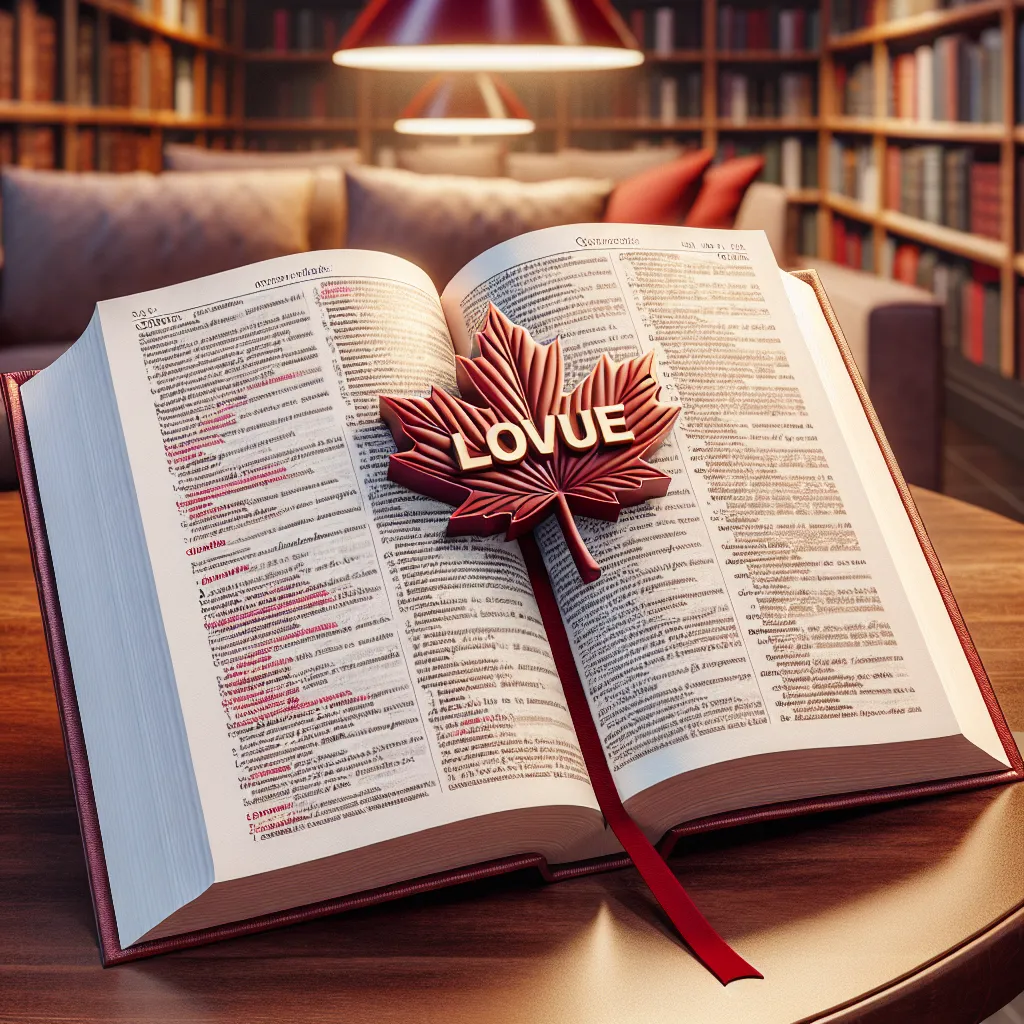 Dictionnaire ouvert avec mots quebecois d amour