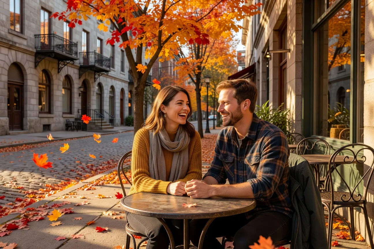 C&eacute;libataires qu&eacute;b&eacute;cois heureux apr&egrave;s avoir trouv&eacute; l'amour sur un site de rencontre