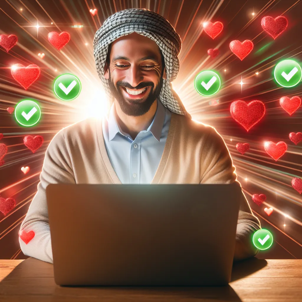 Personne celibataire utilisant un site de rencontre avec confiance