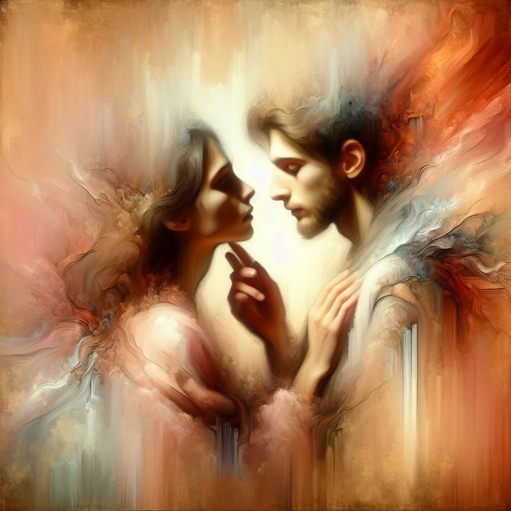 Representation artistique abstraite de l'intimite et la confiance dans le couple