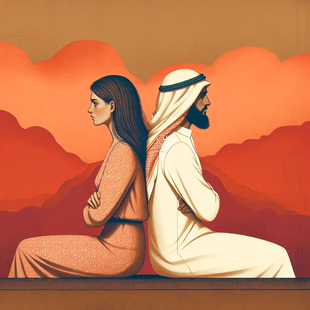 Homme et femme dos à dos illustrant les différences de communication